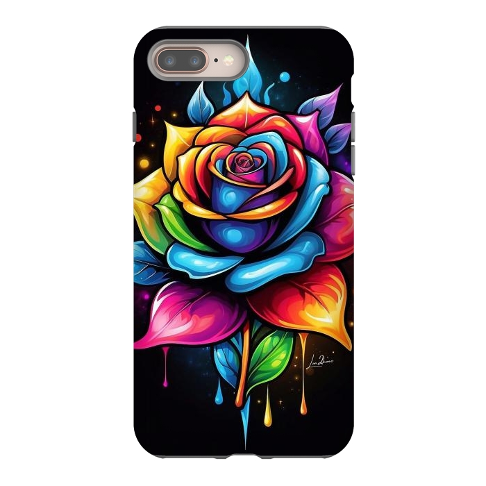 iPhone 7 plus StrongFit Multicolored Rose by LM2Kone