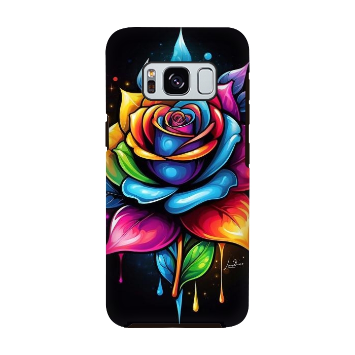 Galaxy S8 StrongFit Multicolored Rose by LM2Kone