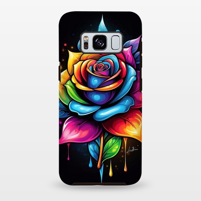 Galaxy S8 plus StrongFit Multicolored Rose by LM2Kone