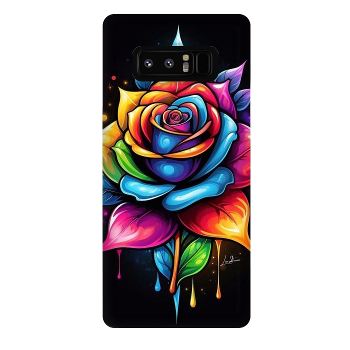 Galaxy Note 8 StrongFit Multicolored Rose by LM2Kone