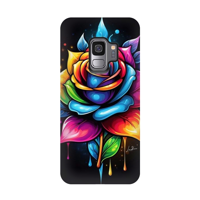 Galaxy S9 StrongFit Multicolored Rose by LM2Kone