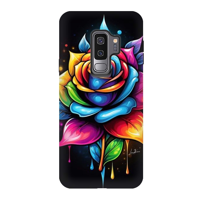 Galaxy S9 plus StrongFit Multicolored Rose by LM2Kone