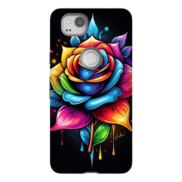 Pixel 2 StrongFit Multicolored Rose by LM2Kone