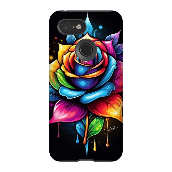 Pixel 3 StrongFit Multicolored Rose by LM2Kone