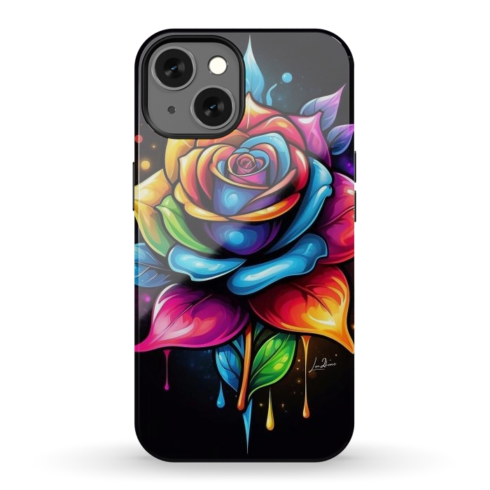 iPhone 13 StrongFit Multicolored Rose by LM2Kone