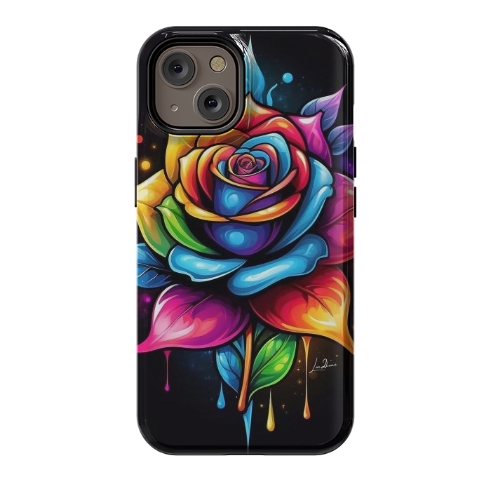 iPhone 14 StrongFit Multicolored Rose by LM2Kone