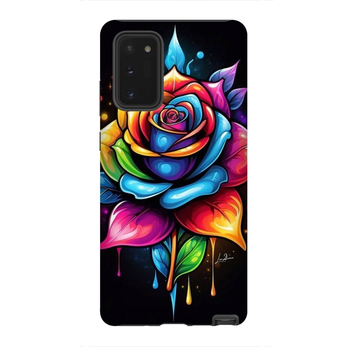 Galaxy Note 20 StrongFit Multicolored Rose by LM2Kone