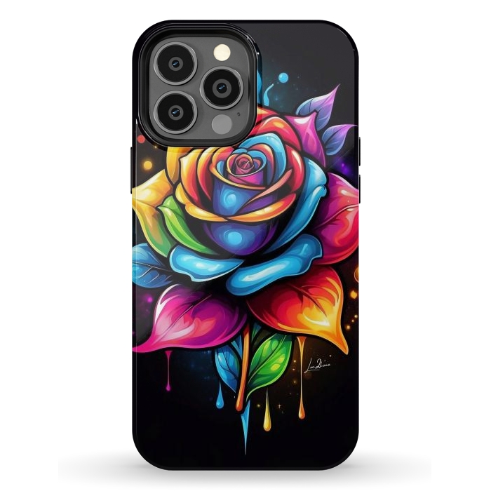 iPhone 13 Pro Max StrongFit Multicolored Rose by LM2Kone