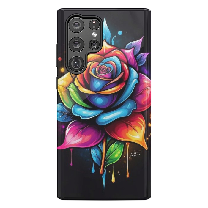 Galaxy S22 Ultra StrongFit Multicolored Rose by LM2Kone