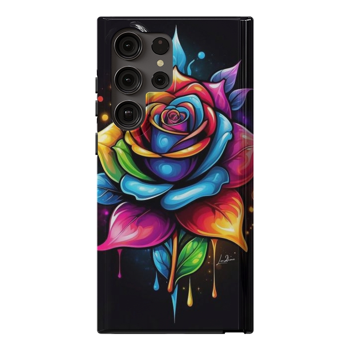 Galaxy S23 Ultra StrongFit Multicolored Rose by LM2Kone