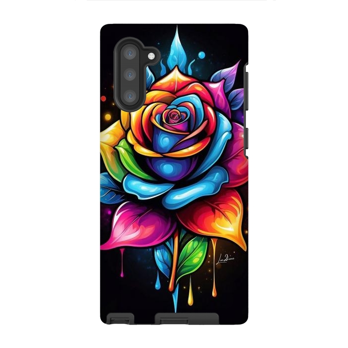 Galaxy Note 10 StrongFit Multicolored Rose by LM2Kone