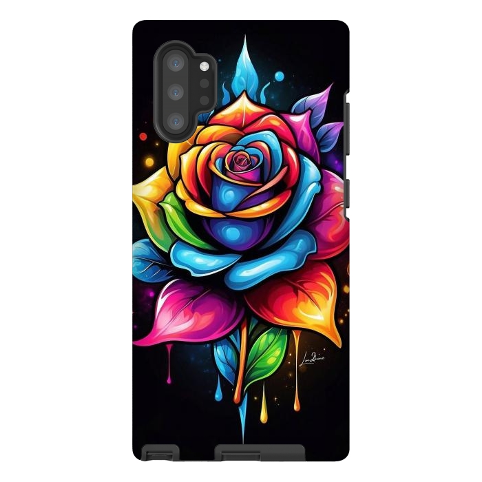 Galaxy Note 10 plus StrongFit Multicolored Rose by LM2Kone