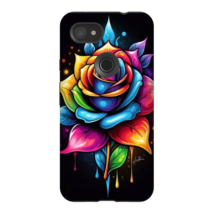 Pixel 3AXL StrongFit Multicolored Rose by LM2Kone