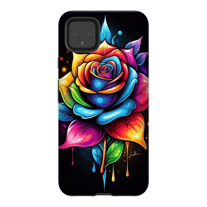 Pixel 4XL StrongFit Multicolored Rose by LM2Kone