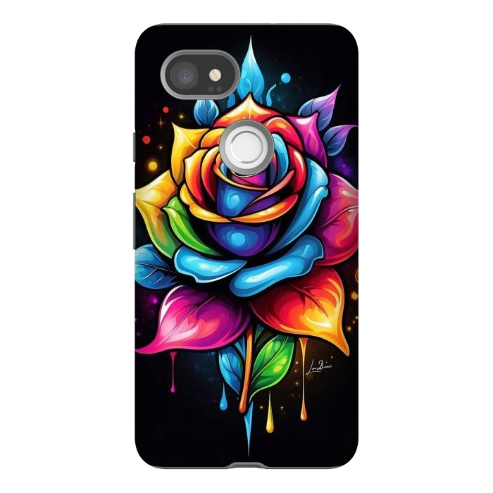 Pixel 2XL StrongFit Multicolored Rose by LM2Kone