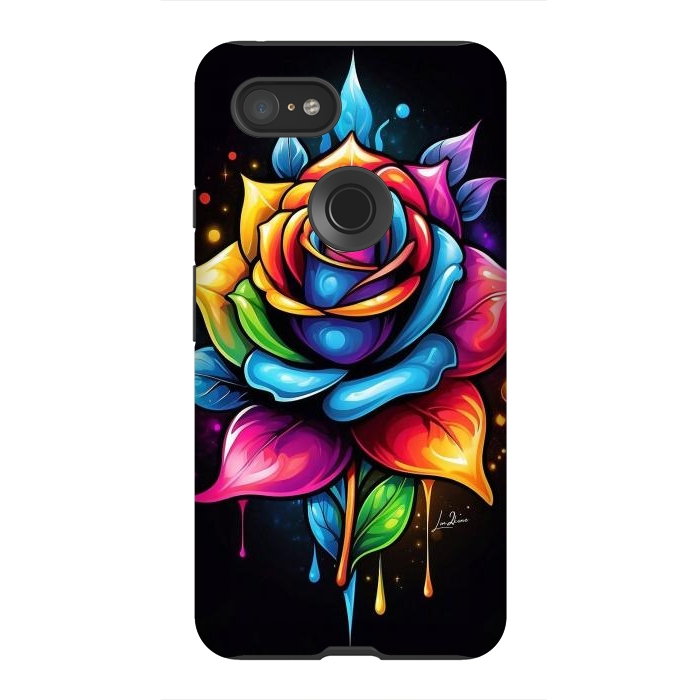 Pixel 3XL StrongFit Multicolored Rose by LM2Kone