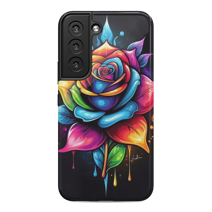 Galaxy S22 StrongFit Multicolored Rose by LM2Kone