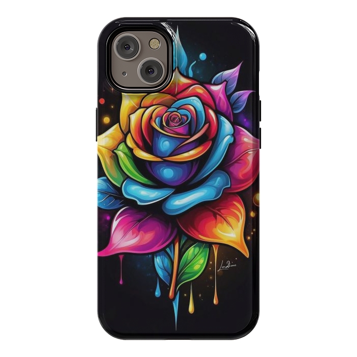 iPhone 14 Plus StrongFit Multicolored Rose by LM2Kone