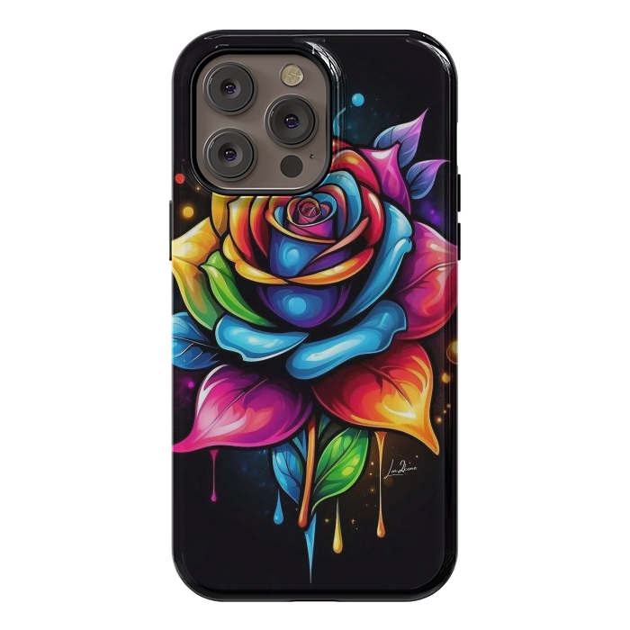 iPhone 14 Pro max StrongFit Multicolored Rose by LM2Kone