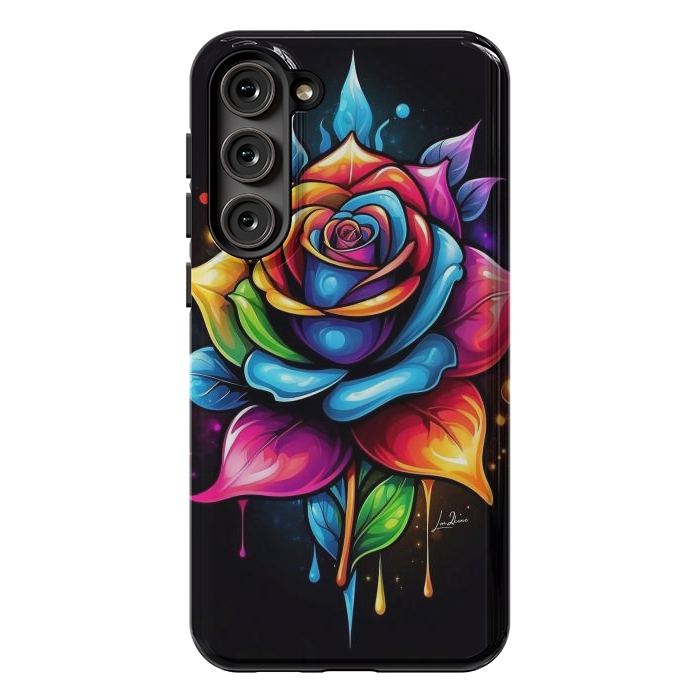 Galaxy S23 Plus StrongFit Multicolored Rose by LM2Kone