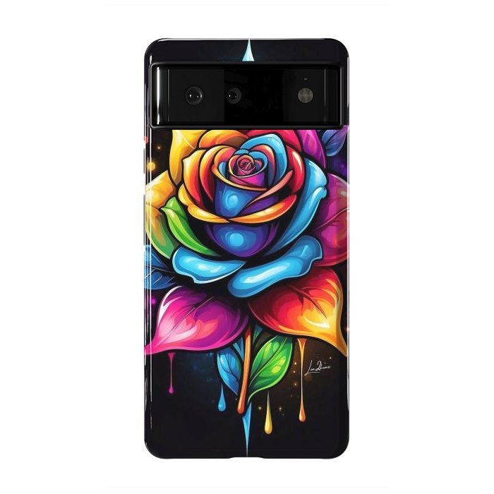 Pixel 6 StrongFit Multicolored Rose by LM2Kone