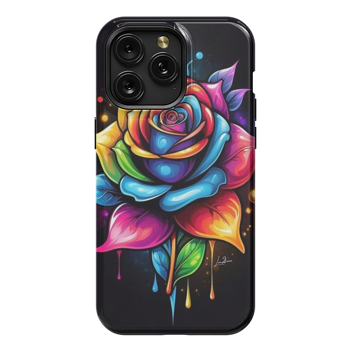 iPhone 15 Pro Max StrongFit Multicolored Rose by LM2Kone