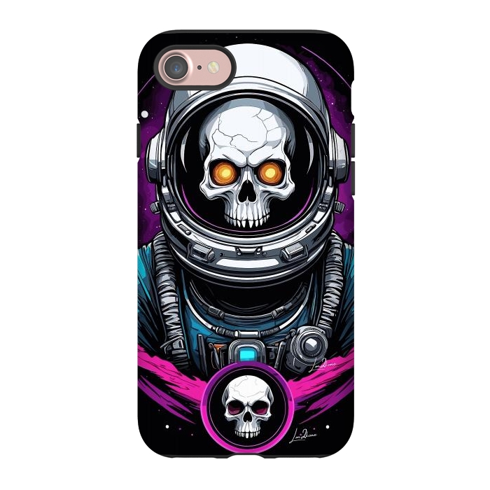 iPhone 7 StrongFit Astronaut Skull Space by LM2Kone