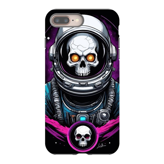 iPhone 7 plus StrongFit Astronaut Skull Space by LM2Kone