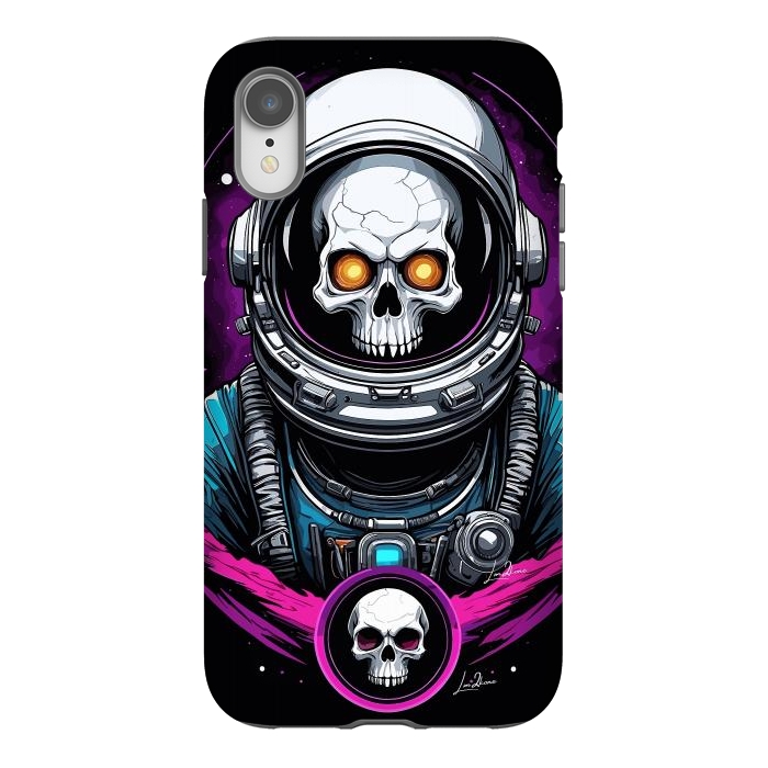 iPhone Xr StrongFit Astronaut Skull Space by LM2Kone