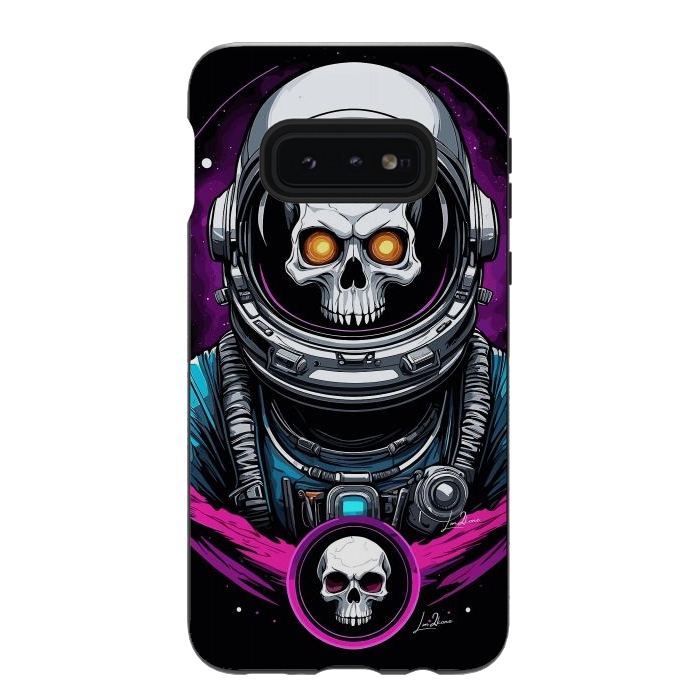 Galaxy S10e StrongFit Astronaut Skull Space by LM2Kone