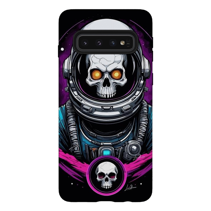 Galaxy S10 StrongFit Astronaut Skull Space by LM2Kone