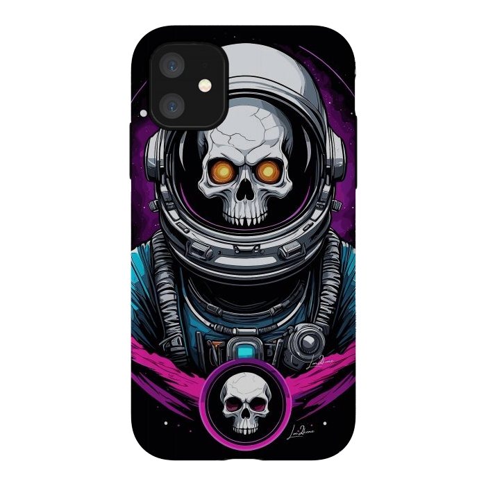 iPhone 11 StrongFit Astronaut Skull Space by LM2Kone