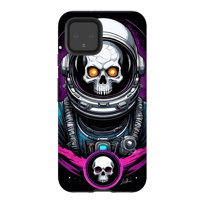 Pixel 4 StrongFit Astronaut Skull Space by LM2Kone