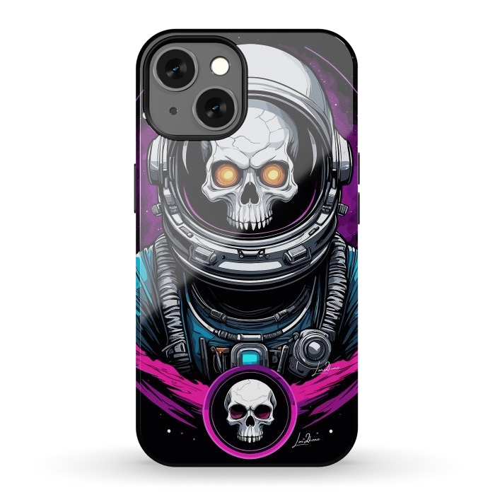 iPhone 13 StrongFit Astronaut Skull Space by LM2Kone