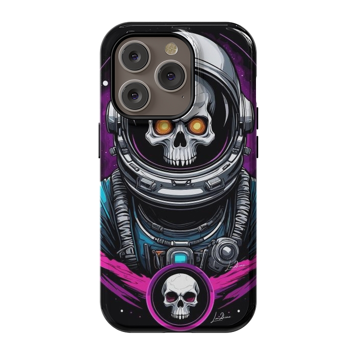 iPhone 14 Pro StrongFit Astronaut Skull Space by LM2Kone