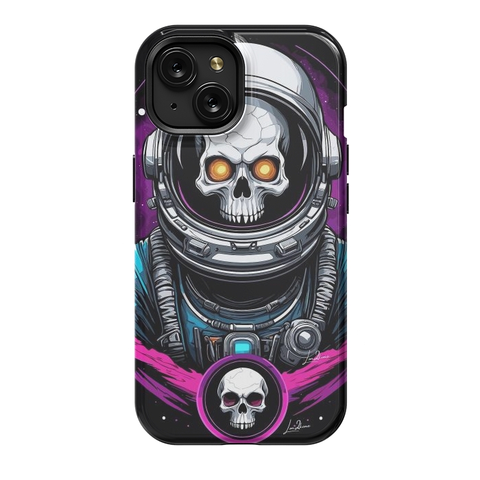 iPhone 15 StrongFit Astronaut Skull Space by LM2Kone