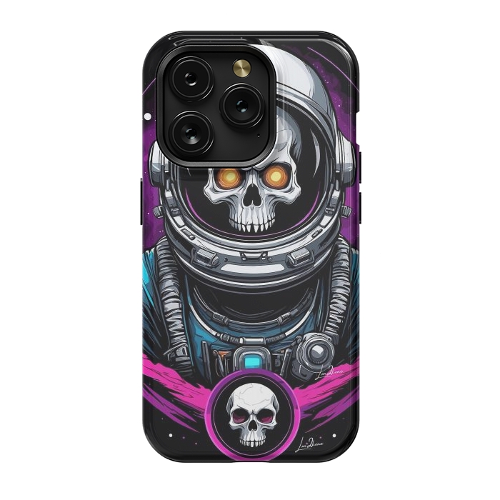 iPhone 15 Pro StrongFit Astronaut Skull Space by LM2Kone