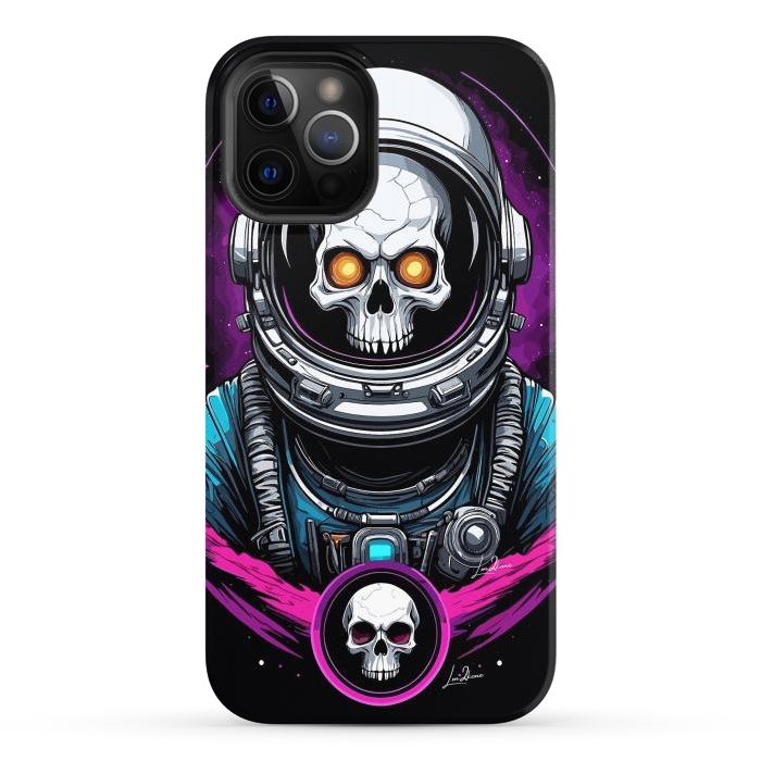 iPhone 12 Pro Max StrongFit Astronaut Skull Space by LM2Kone