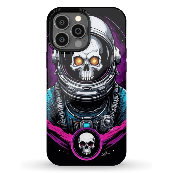 iPhone 13 Pro Max StrongFit Astronaut Skull Space by LM2Kone