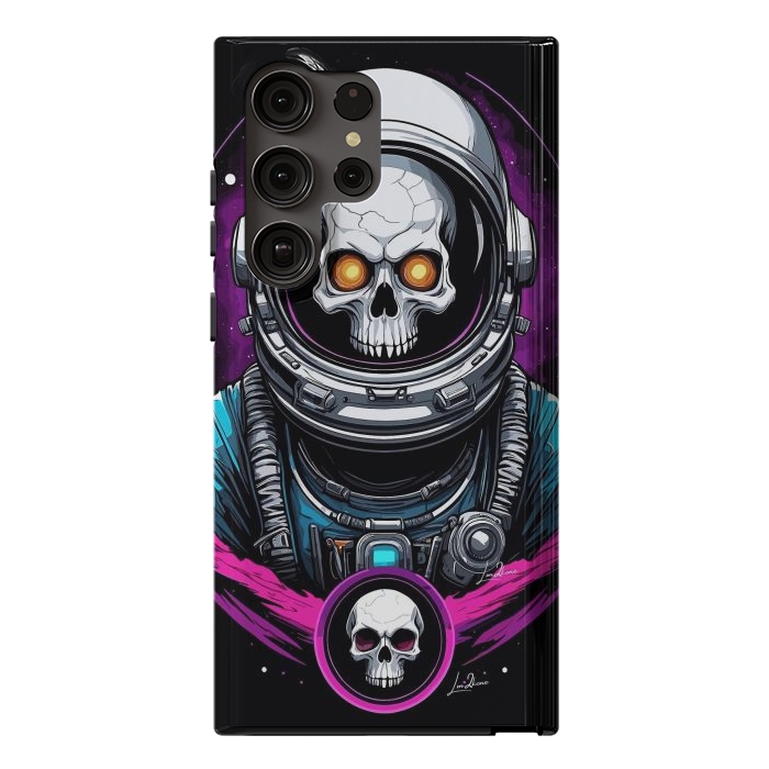 Galaxy S23 Ultra StrongFit Astronaut Skull Space by LM2Kone