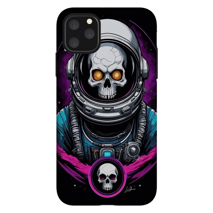 iPhone 11 Pro Max StrongFit Astronaut Skull Space by LM2Kone