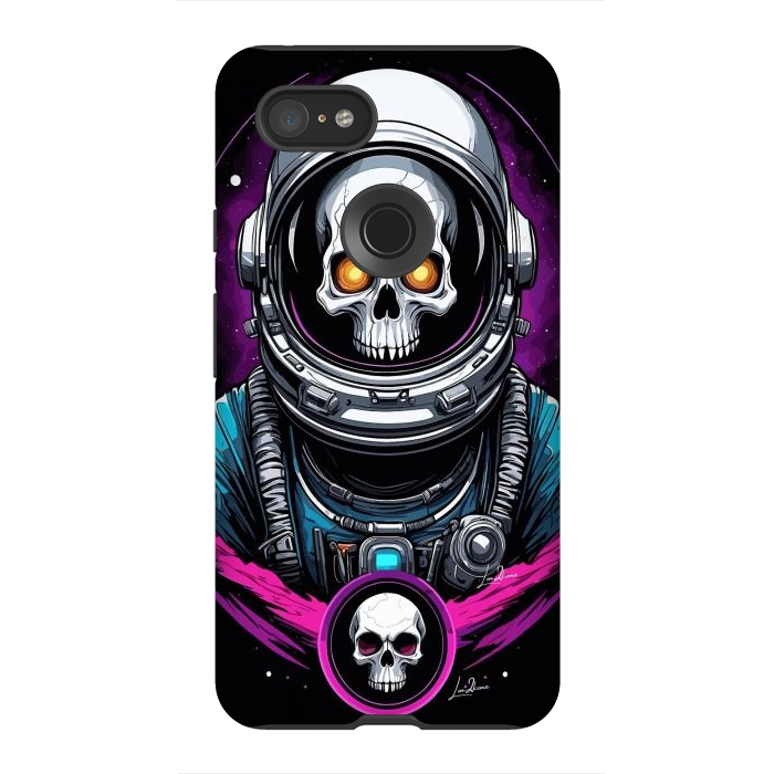 Pixel 3XL StrongFit Astronaut Skull Space by LM2Kone