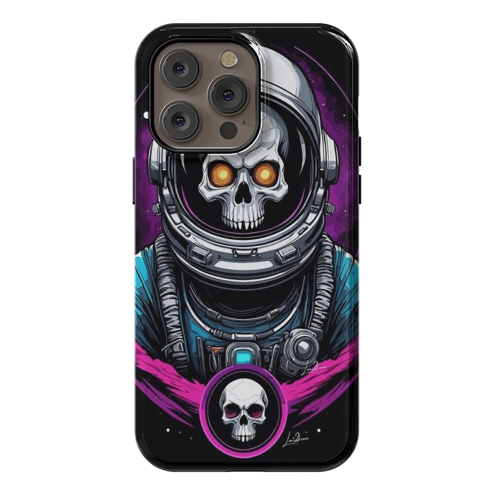 iPhone 14 Pro max StrongFit Astronaut Skull Space by LM2Kone