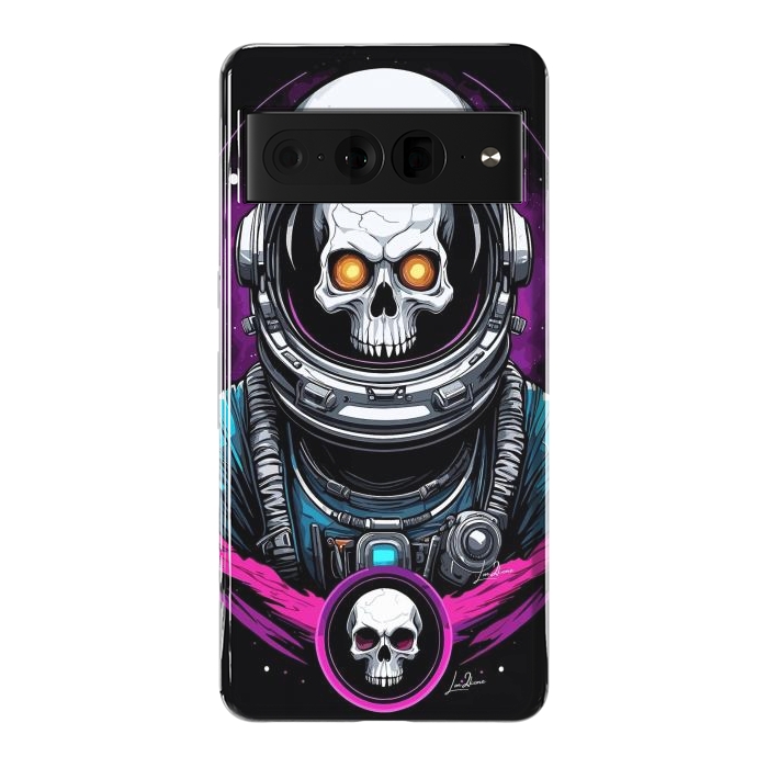 Pixel 7 Pro StrongFit Astronaut Skull Space by LM2Kone