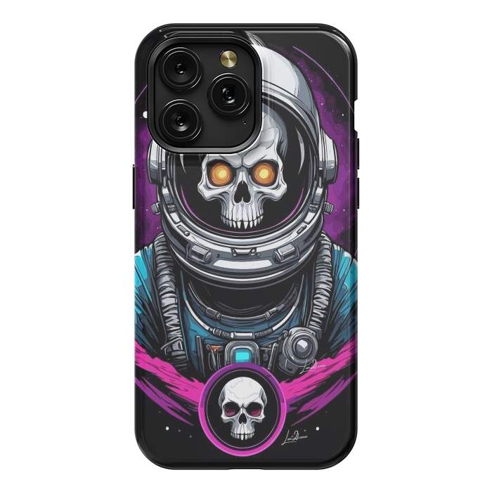 iPhone 15 Pro Max StrongFit Astronaut Skull Space by LM2Kone