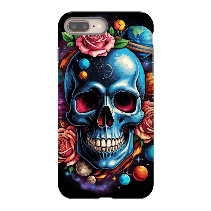 iPhone 7 plus StrongFit Astronomic Skull by LM2Kone