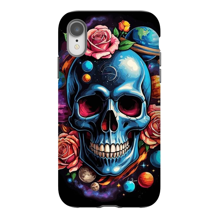 iPhone Xr StrongFit Astronomic Skull by LM2Kone