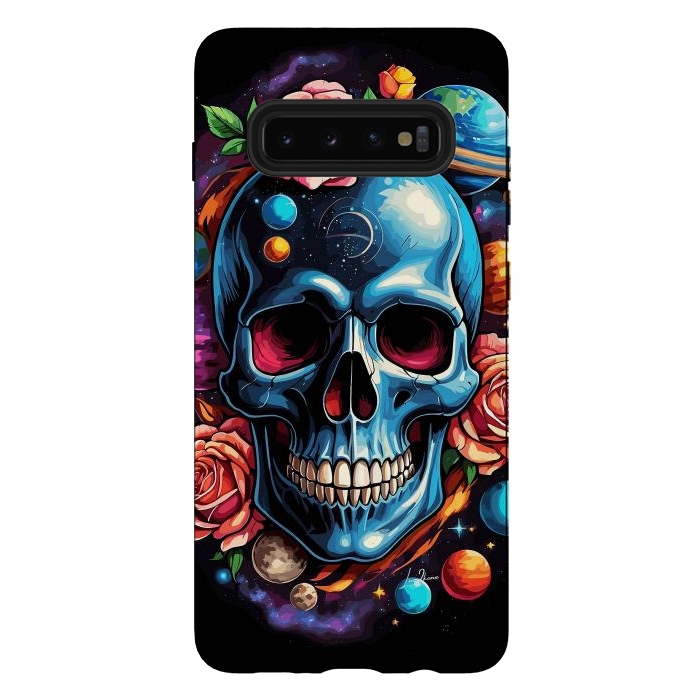 Galaxy S10 plus StrongFit Astronomic Skull by LM2Kone