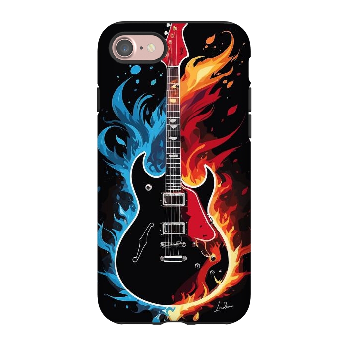 iPhone 7 StrongFit Epic Blazing Guitar by LM2Kone