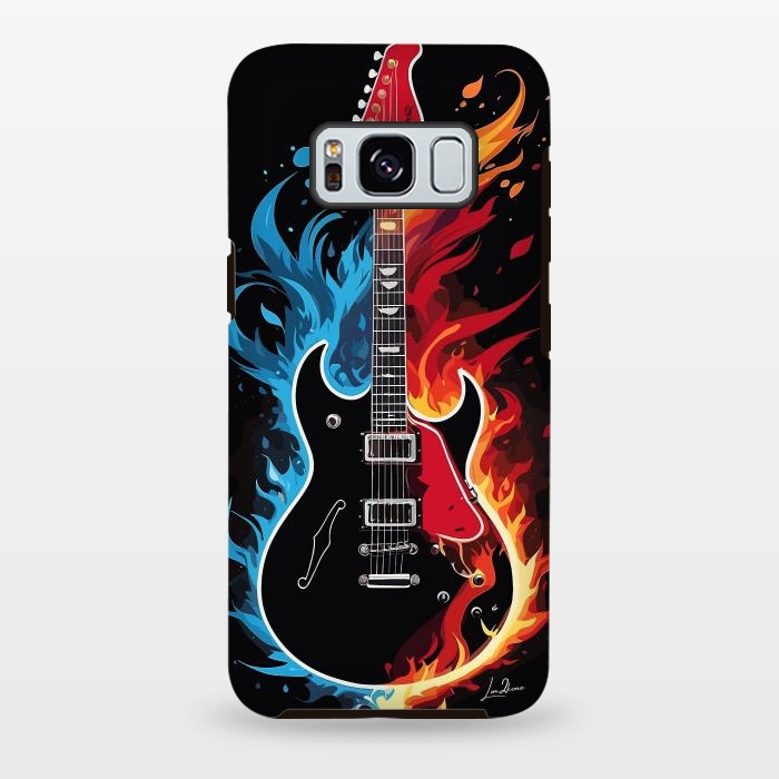 Galaxy S8 plus StrongFit Epic Blazing Guitar by LM2Kone